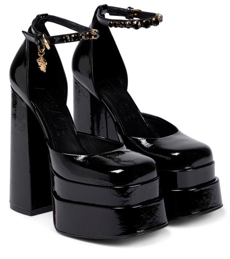 versace black medusa platform heels|Versace Medusa aevitas platform pumps.